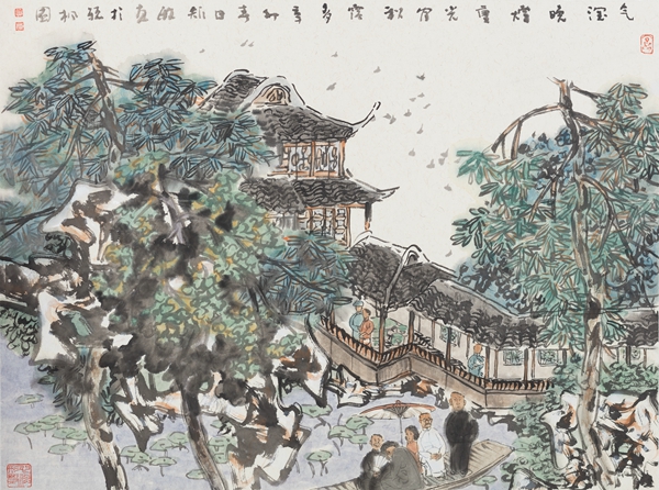 "居然城市间"展览亮相!52幅绘画精品述说苏州园林之美