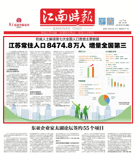 江苏省人口_2021年末江苏常住人口总量达8505.4万人(2)